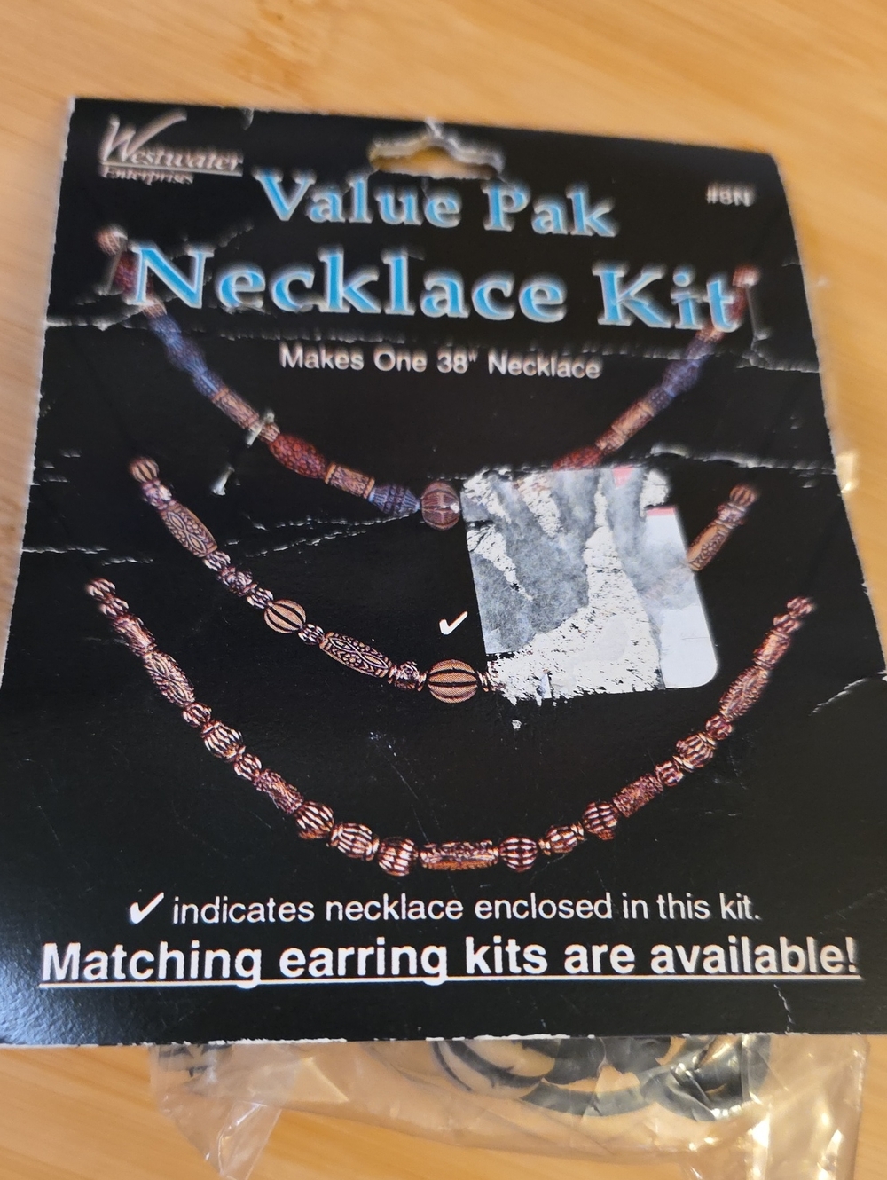 VINTAGE  Necklace Kit - Copper-Tone Beaded Design Westwater
